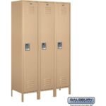 18" Wide Single Tier Standard Metal Locker - 3 Wide - 6 Feet High - 18" Deep by Salsbury - Image 5