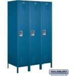 18" Wide Single Tier Standard Metal Locker - 3 Wide - 6 Feet High - 21" Deep by Salsbury - Image 2