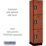 18" Wide Triple Tier Designer Wood Locker - 1 Wide - 6 Feet High - 18" Deep by Salsbury - Image 14