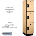18" Wide Triple Tier Designer Wood Locker - 1 Wide - 6 Feet High - 21" Deep by Salsbury - Image 30