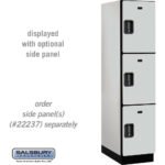 18" Wide Triple Tier Designer Wood Locker - 1 Wide - 6 Feet High - 24" Deep by Salsbury - Image 17
