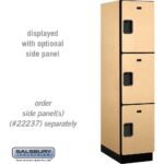 18" Wide Triple Tier Designer Wood Locker - 1 Wide - 6 Feet High - 24" Deep by Salsbury - Image 26