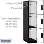 18" Wide Triple Tier Designer Wood Locker - 1 Wide - 6 Feet High - 24" Deep by Salsbury - Image 32