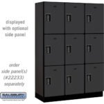 18" Wide Triple Tier Designer Wood Locker - 3 Wide - 6 Feet High - 18" Deep by Salsbury - Image 2