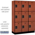 18" Wide Triple Tier Designer Wood Locker - 3 Wide - 6 Feet High - 18" Deep by Salsbury - Image 11