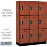 18" Wide Triple Tier Designer Wood Locker - 3 Wide - 6 Feet High - 18" Deep by Salsbury - Image 14