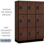 18" Wide Triple Tier Designer Wood Locker - 3 Wide - 6 Feet High - 18" Deep by Salsbury - Image 21