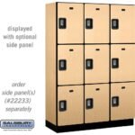 18" Wide Triple Tier Designer Wood Locker - 3 Wide - 6 Feet High - 18" Deep by Salsbury - Image 30