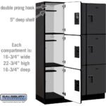 18" Wide Triple Tier Designer Wood Locker - 3 Wide - 6 Feet High - 18" Deep by Salsbury - Image 32