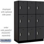 18" Wide Triple Tier Designer Wood Locker - 3 Wide - 6 Feet High - 21" Deep by Salsbury - Image 4