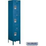 18" Wide Triple Tier Standard Metal Locker - 1 Wide - 6 Feet High - 18" Deep by Salsbury - Image 2