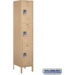 18" Wide Triple Tier Standard Metal Locker - 1 Wide - 6 Feet High - 18" Deep by Salsbury - Image 5
