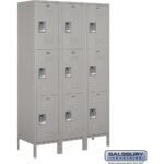 18" Wide Triple Tier Standard Metal Locker - 3 Wide - 6 Feet High - 18" Deep by Salsbury - Image 4
