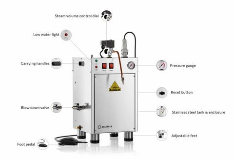 Reliable 8000CJ Automatic Jewelry Steam Cleaner Features