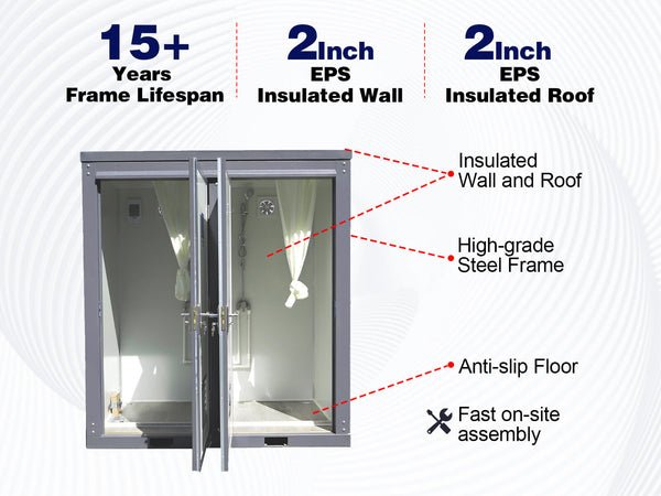 2 Private Mobile Shower Room