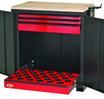 CNC Workstation - Holds 30 Pcs. 30 Taper - Black/Red
