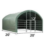20' x 20' Livestock Corral Shelter with front door - Image 3