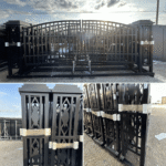 20ft Wrought Steel Garden Driveway Gate with Post - Image 6