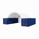 20x20 ft Container Shelter with Closed Back Panel - Image 8