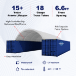 Fortified 20'x40' Double Truss Container Shelter - Image 3