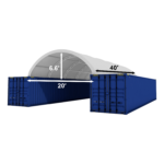 20'x40' Double Truss Container Shelter - Image 2