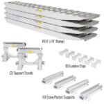 8' L x 18" W / 4 Ramp System for 18" H Step Deck Trailers - 23,500 lb. Cap