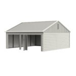 30' x 33' Double Garage Metal Shed with Side Entry Door