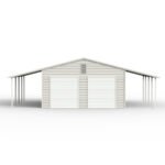 39' x 39' Vertical Steel Carport With Lean-to - Image 4