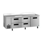 Hoshizaki WLR93B-D4 Steelheart Series Worktop Refrigerator Reach-in Three-section