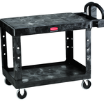 Utility Cart 2- Shelf (flat) 24 x 36 - Push Handle -- Storage compartments, holsters and hooks -- 500 lb capacity