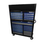 Boxo Pro Series | 45" 19-Drawer Rolling Tool Box | Black and Blue - Image 2