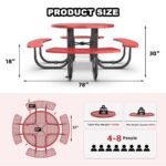 46" Round Picnic Table With Umbrella Hole - Image 2