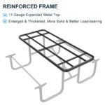 6 ft Metal Picnic Tables for Outdoors, Rectangle Coated Steel Patio Furniture Set - Image 13