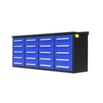 7ft Heavy Duty Garage Workbench Cabinet with 20 Drawers - Image 3