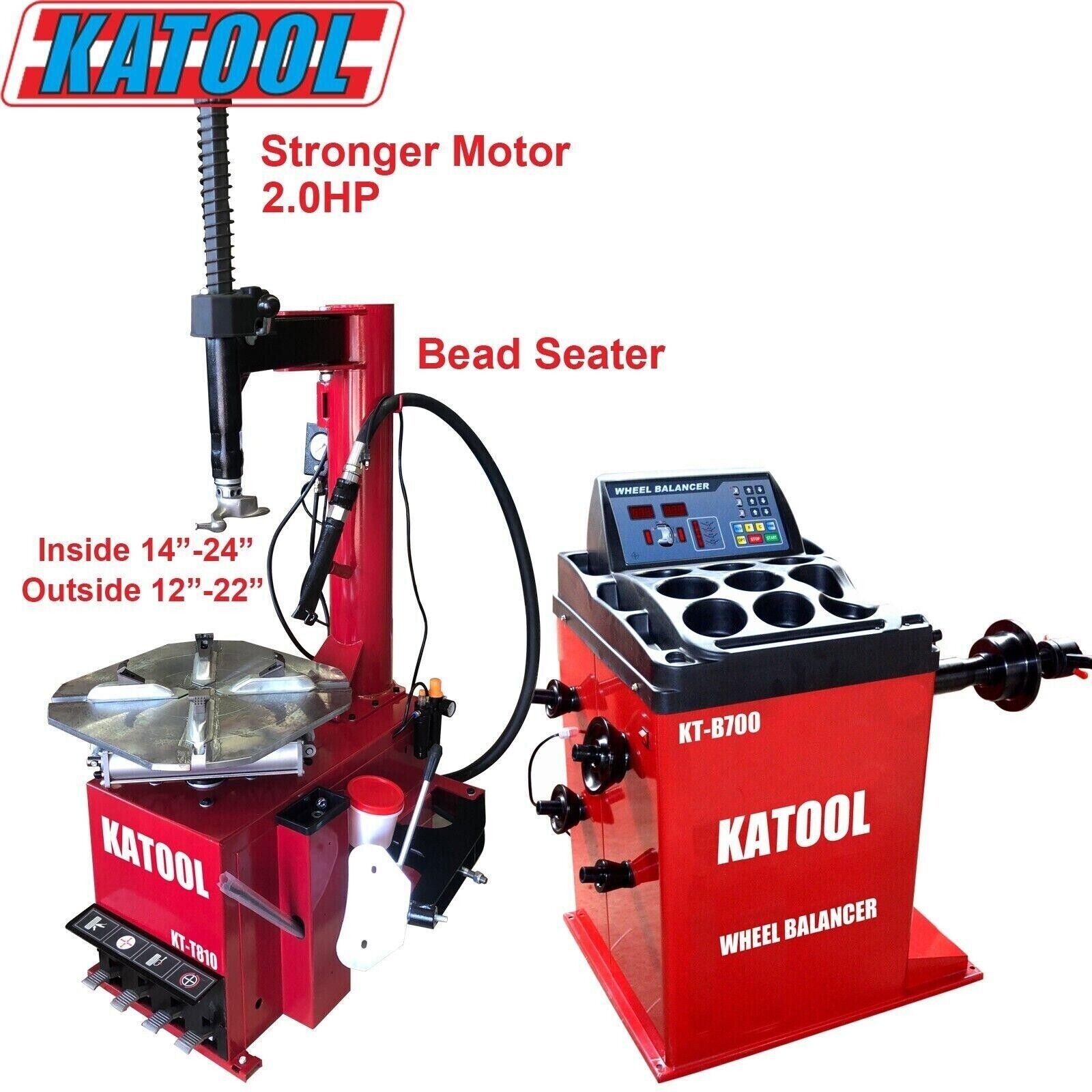 810_700 Katool KT-T810 Tire Changer and KT-B700 Wheel Balancer Combo - Image 1