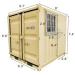 8ft Small Cubic Shipping Container - Image 2
