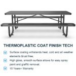 8 ft Metal Picnic Tables for Outdoors - Image 7