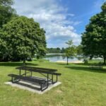 8 ft Metal Picnic Tables for Outdoors - Image 8