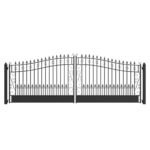 18'x6' Steel Dual Swing Driveway Gate, VENICE Style