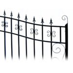 18'x6' Steel Dual Swing Driveway Gate, VENICE Style - Image 8