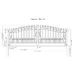 18'x6' Steel Dual Swing Driveway Gate, VENICE Style - Image 2