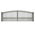 18'x6' Steel Dual Swing Driveway Gate - PARIS Style