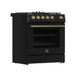 FORNO Espresso Leonardo 30" 5 cu. ft. Gas Range in Black with Silver Handles, FFSGS1116-30BLK - Image 7