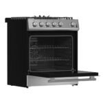 FORNO Espresso Leonardo 30" 5 cu. ft. Gas Range in Stainless Steel with Silver Handles, FFSGS1116-30 - Image 4