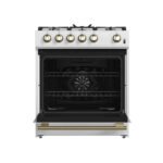 FORNO Espresso Leonardo 30" 5 cu. ft. Gas Range in White with Silver Handles, FFSGS1116-30WHT - Image 2