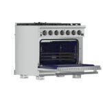 FORNO Capriasca 36" 5.36 cu. ft. Gas Range with 6 Italian Burners in Stainless Steel, FFSGS6260-36 - Image 4