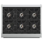 FORNO Capriasca 36" 5.36 cu. ft. Gas Range with 6 Italian Burners in Stainless Steel, FFSGS6260-36 - Image 8
