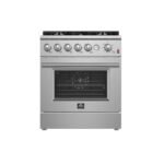 FORNO Giovanni 30" 4.32 cu. ft. Gas Range with 5 Sealed Burners, Air Fry Basket, Wok Support and Griddle, FFSGS6274-30