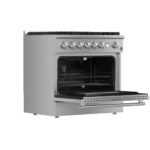 FORNO Marco 36" 5.36 cu.ft. Gas Range with 6 Burners and Built-In Temperature Gauge, FFSGS6277-36 - Image 4