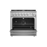 FORNO Marco 36" 5.36 cu.ft. Gas Range with 6 Burners and Built-In Temperature Gauge, FFSGS6277-36 - Image 2